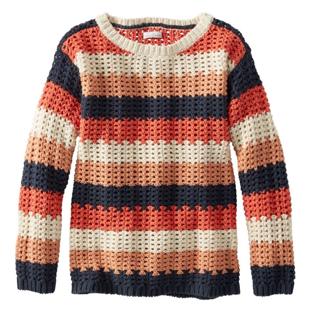 NWOT LL Bean Sig Bailey Island Cotton Sweater